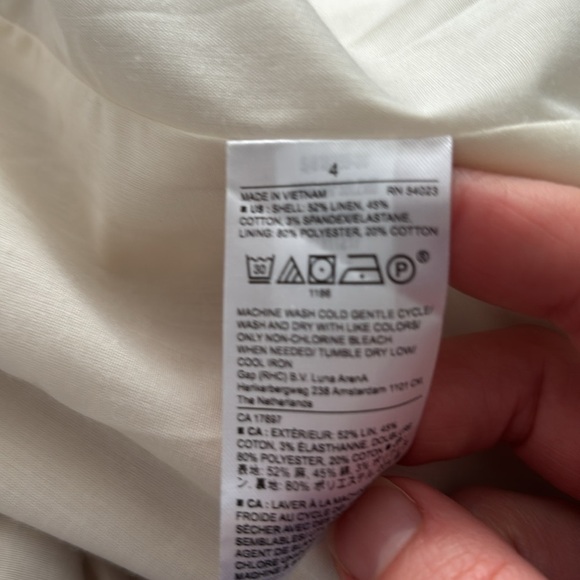 NWT! BANANA REPUBLIC Linen Blend Double Breasted Blazer, Size 4 - Picture 10 of 12